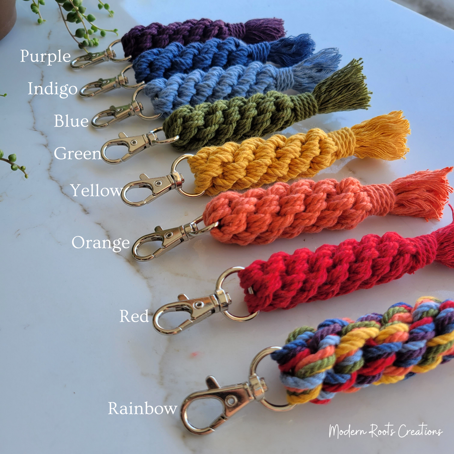 Chakra Balancing Macrame Keychain Reiki Charged