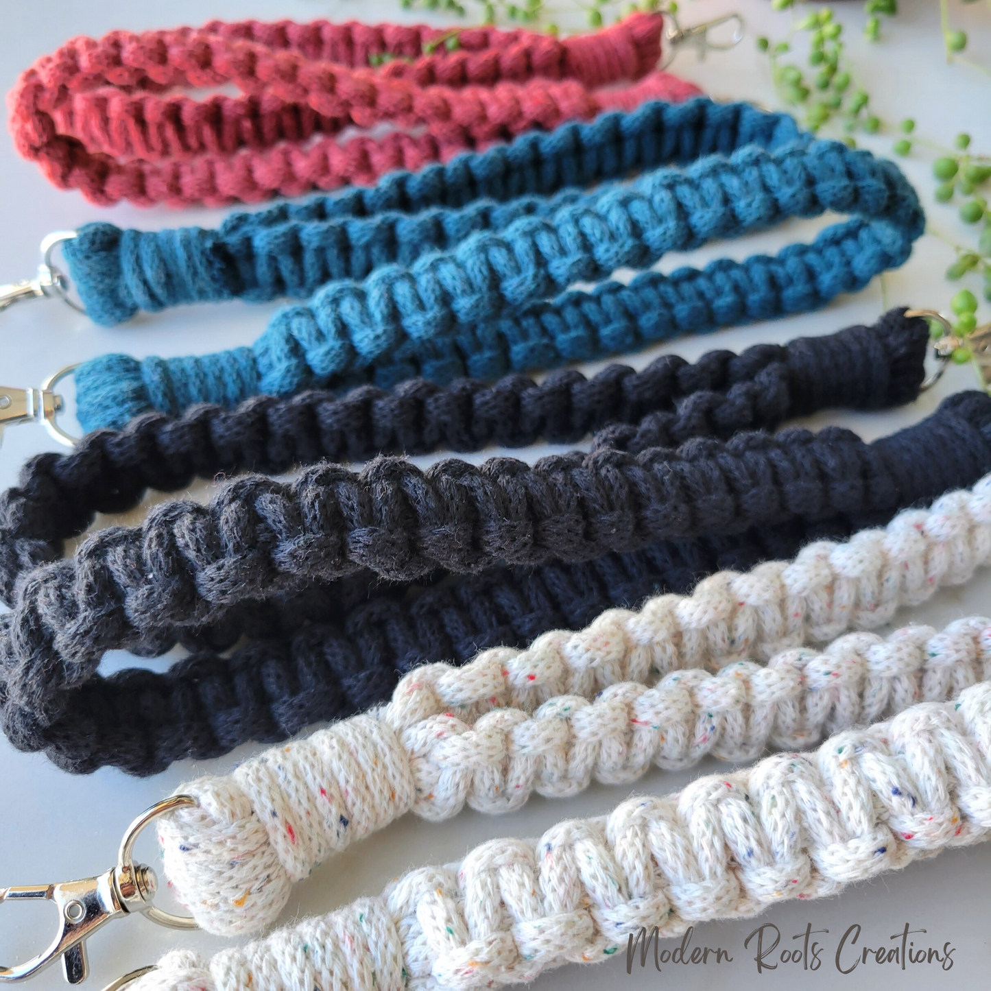 Macrame Wristlet Keychain Reiki Charged