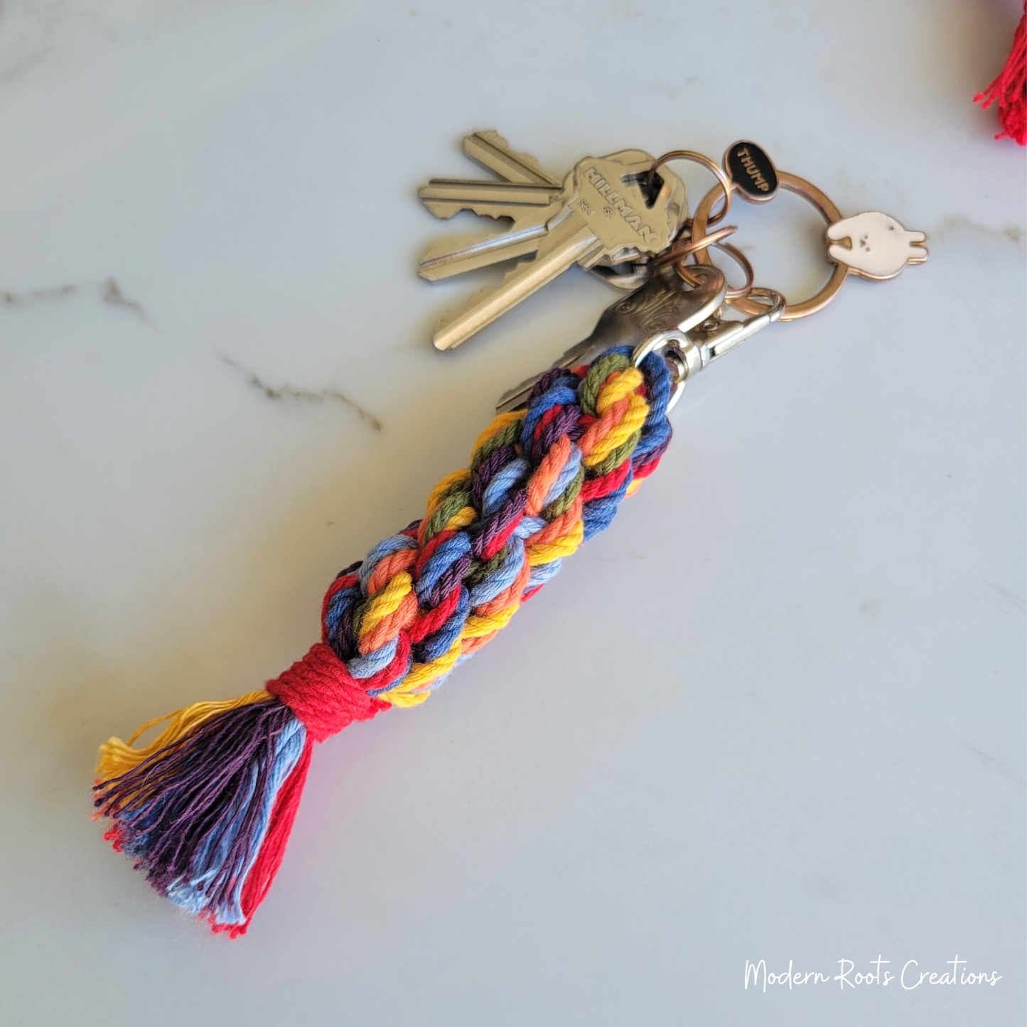 Chakra Balancing Macrame Keychain Reiki Charged