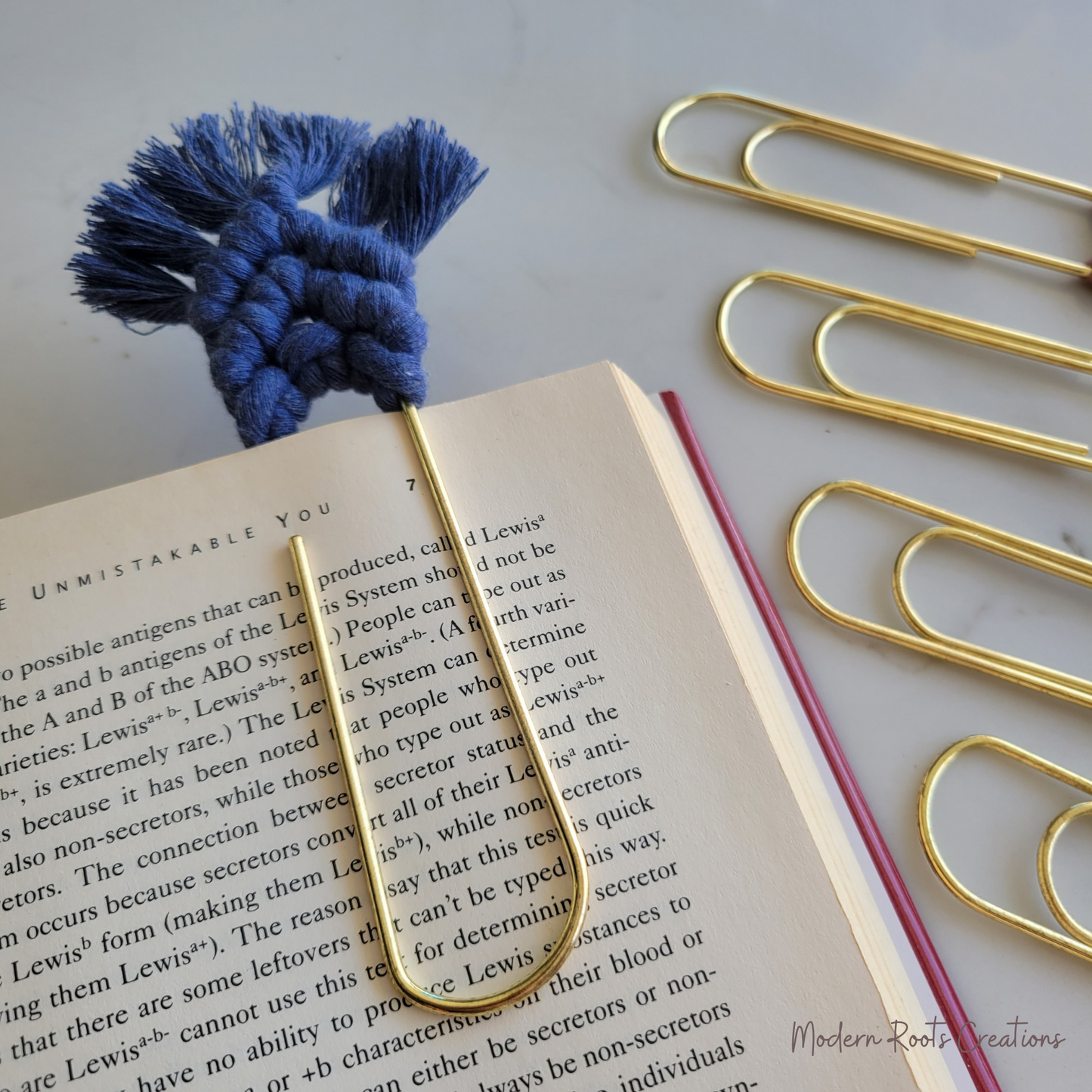 Gold Jumbo Macramé Bookmark Reiki Charged