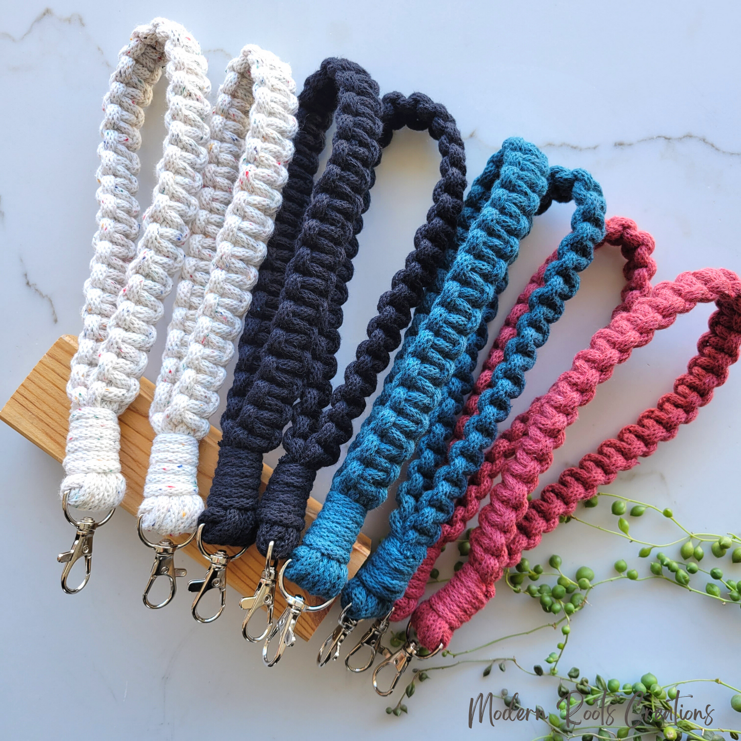 Macrame Wristlet Keychain Reiki Charged